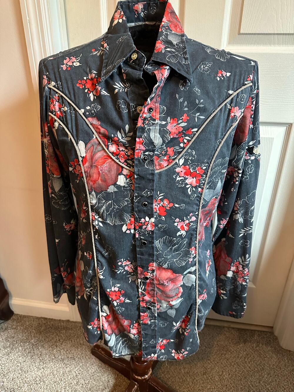 Vintage Larry Mahan pearl snap shirt